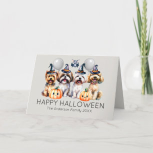 Cartes Pour Fêtes Annuelles Joyeux Halloween Chiens