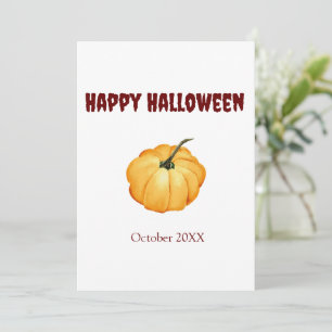 Cartes Pour Fêtes Annuelles Joyeux Halloween citrouille orange mignon