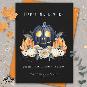Cartes Pour Fêtes Annuelles Joyeux Halloween Citrouilles Samhain Sombres Crist