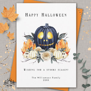 Cartes Pour Fêtes Annuelles Joyeux Halloween Citrouilles Samhain Sombres Crist