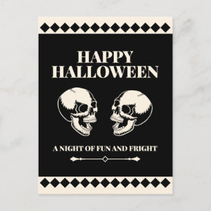 Cartes Pour Fêtes Annuelles Joyeux Halloween Crânes qui rient Amusement