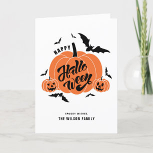 Cartes Pour Fêtes Annuelles Joyeux Halloween des Citrouilles Éffrayants