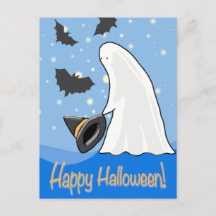 Cartes Pour Fêtes Annuelles Joyeux Halloween Fantôme et Chauves-souris