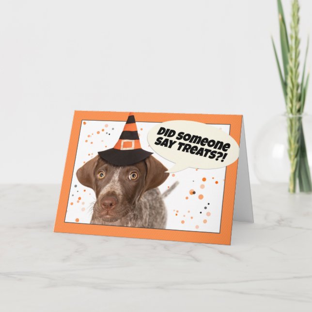 Cartes Pour Fêtes Annuelles Joyeux Halloween German Shorthaired Pointer (Devant)