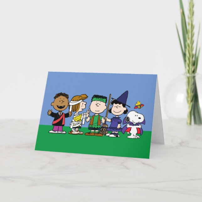 Cartes Pour Fêtes Annuelles Joyeux Halloween | L'équipe de fantômes (Devant)