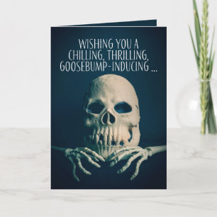 Cartes Pour Fêtes Annuelles Joyeux Halloween pour quiconque Photo de squelette