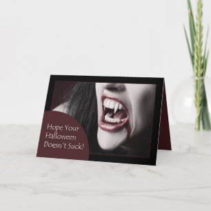 Cartes Pour Fêtes Annuelles Joyeux Halloween pour toute vampire féminine Photo