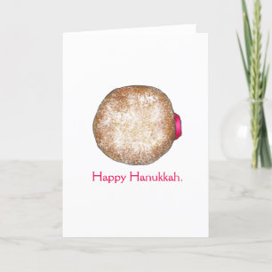 Cartes Pour Fêtes Annuelles Joyeux Hanoukka Chanukah Jelly Donut Sufganiyot