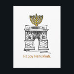 Cartes Pour Fêtes Annuelles Joyeux Hanoukka NYC Washington Carré Menorah<br><div class="desc">Postcard présente une illustration originale d'un repère classique de NYC "habillé" pour la saison des fêtes. Parfait pour envoyer des salutations Hanoukka !</div>
