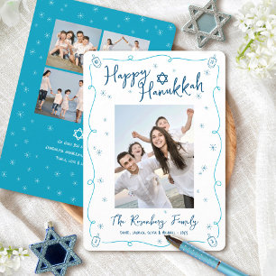 Cartes Pour Fêtes Annuelles Joyeux Hanukkah 5 Photo Dessin à main levée Doodle