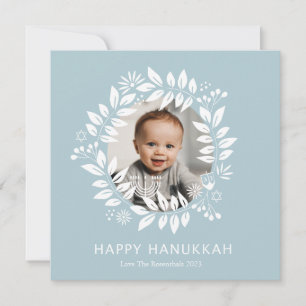 Cartes Pour Fêtes Annuelles joyeux hanukkah floral