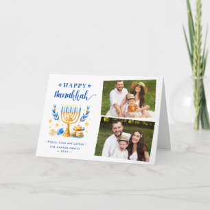 Cartes Pour Fêtes Annuelles Joyeux Hanukkah Paix Amour Fête des Latkes 2 Photo