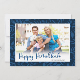 Cartes Pour Fêtes Annuelles Joyeux Hanukkah Photo de script moderne