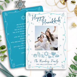 Cartes Pour Fêtes Annuelles Joyeux Hanukkah Photo Dessins Doodles Votre Note