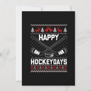 Cartes Pour Fêtes Annuelles Joyeux Hockeydays Drôle de Noël Joueur de hockey s