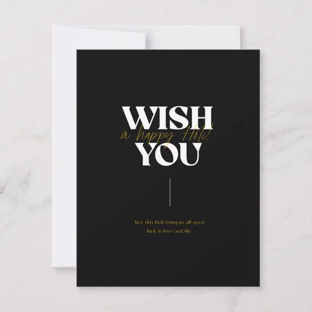 Cartes Pour Fêtes Annuelles Joyeux Holi (Devant)