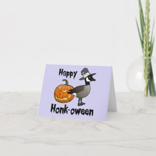 Cartes Pour Fêtes Annuelles Joyeux Honk-oween Drôle Canada Oie Halloween