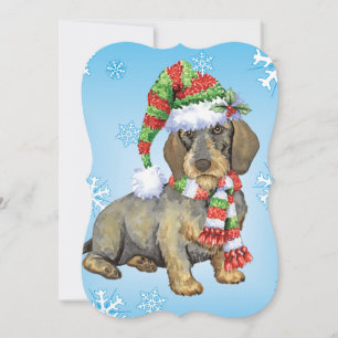 Cartes Pour Fêtes Annuelles Joyeux Howlidays À poils durs Dachshund