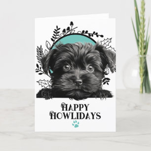 Cartes Pour Fêtes Annuelles Joyeux Howlidays Affenpinscher Dog Christmas