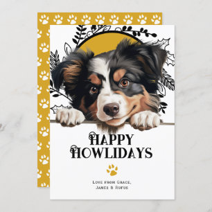 Cartes Pour Fêtes Annuelles Joyeux Howlidays American Shepherd Dog Christmas