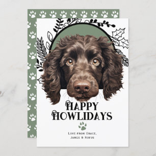 Cartes Pour Fêtes Annuelles Joyeux Howlidays American Water Spaniel Christmas