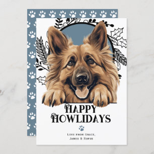 Cartes Pour Fêtes Annuelles Joyeux Howlidays Belge Tervuren Chien Noël