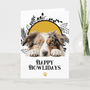 Cartes Pour Fêtes Annuelles Joyeux Howlidays Berger Australien 