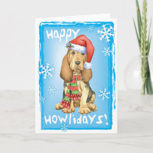 Cartes Pour Fêtes Annuelles Joyeux Howlidays Bloodhound