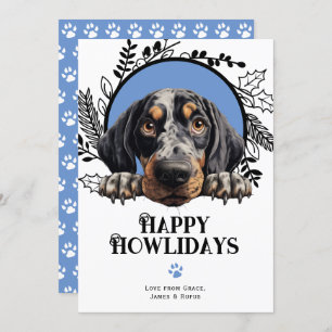 Cartes Pour Fêtes Annuelles Joyeux Howlidays Bluetick Coonhound Chig Noël