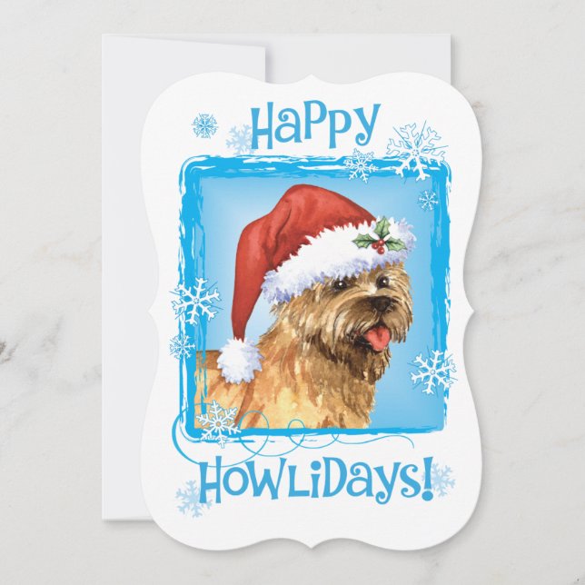 Cartes Pour Fêtes Annuelles Joyeux Howlidays Cairn Terrier (Devant)