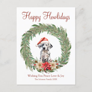 Cartes Pour Fêtes Annuelles Joyeux Howlidays Chien Dalmatien Mignon