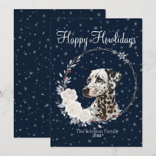 Cartes Pour Fêtes Annuelles Joyeux Howlidays Chien Dalmatien Mignon