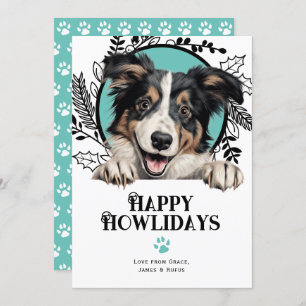 Cartes Pour Fêtes Annuelles Joyeux Howlidays Collie Chien Noël