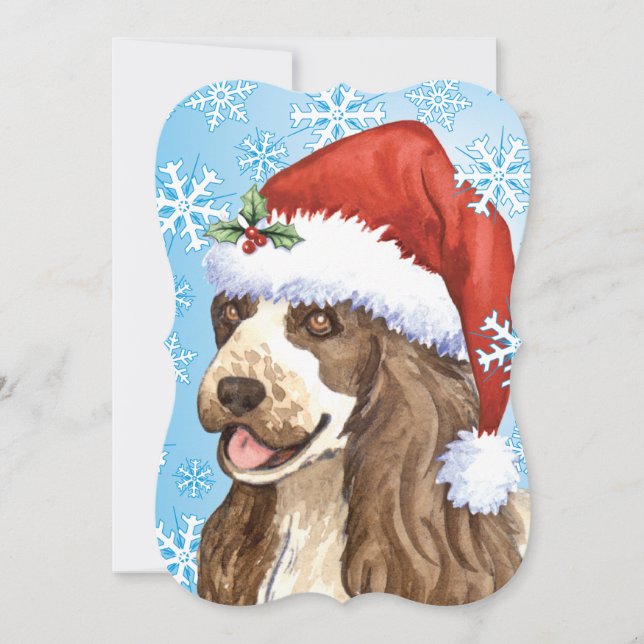 Cartes Pour Fêtes Annuelles Joyeux Howlidays Englsih Cocker Spaniel (Devant)