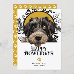Cartes Pour Fêtes Annuelles Joyeux Howlidays Giant Schnauzer Chien Noël