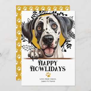 Cartes Pour Fêtes Annuelles Joyeux Howlidays Great Dane Dog Noël