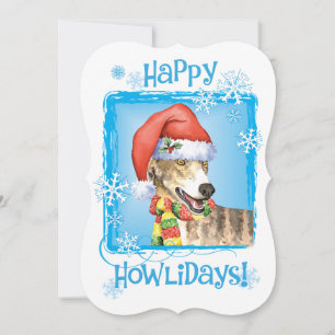 Cartes Pour Fêtes Annuelles Joyeux Howlidays Greyhound