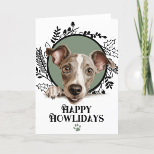Cartes Pour Fêtes Annuelles Joyeux Howlidays Italien Greyhound Chig Noël