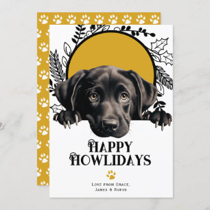 Cartes Pour Fêtes Annuelles Joyeux Howlidays Labrador Retriever Dog Christmas