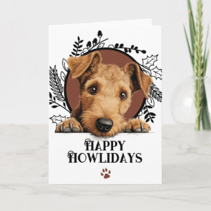 Cartes Pour Fêtes Annuelles Joyeux Howlidays Lakeland Terrier Chien Noël