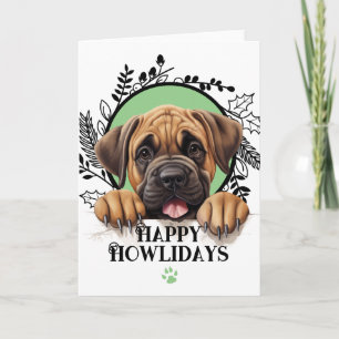 Cartes Pour Fêtes Annuelles Joyeux Howlidays Mastiff Chien Noël