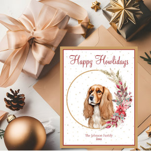Cartes Pour Fêtes Annuelles Joyeux Howlidays mignon chien