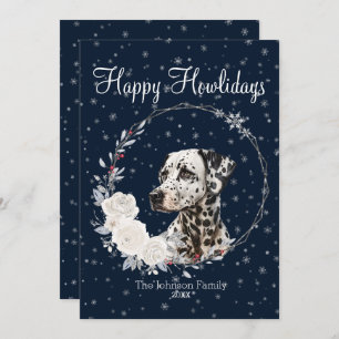 Cartes Pour Fêtes Annuelles Joyeux Howlidays mignon chien dalmate