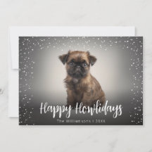 Joyeux Howlidays mignon chien photo Noël