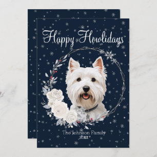 Cartes Pour Fêtes Annuelles Joyeux Howlidays mignon chien Westie