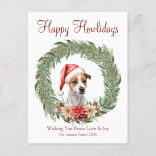 Cartes Pour Fêtes Annuelles Joyeux Howlidays mignon Jack Russel Chien