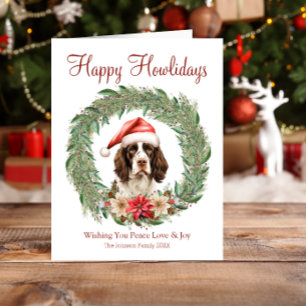 Cartes Pour Fêtes Annuelles Joyeux Howlidays mignon Springer Chien espagnol
