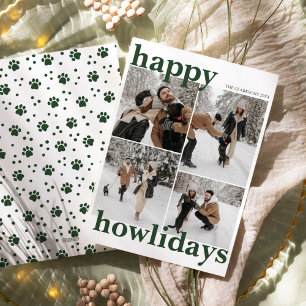 Cartes Pour Fêtes Annuelles Joyeux Howlidays Modern Pet Holiday