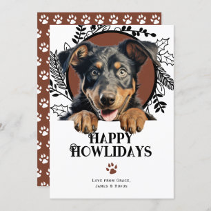 Cartes Pour Fêtes Annuelles Joyeux Howlidays Noël du chien de Beauceron