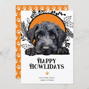 Cartes Pour Fêtes Annuelles Joyeux Howlidays Noël Kerry Blue Terrier